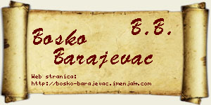 Boško Barajevac vizit kartica
